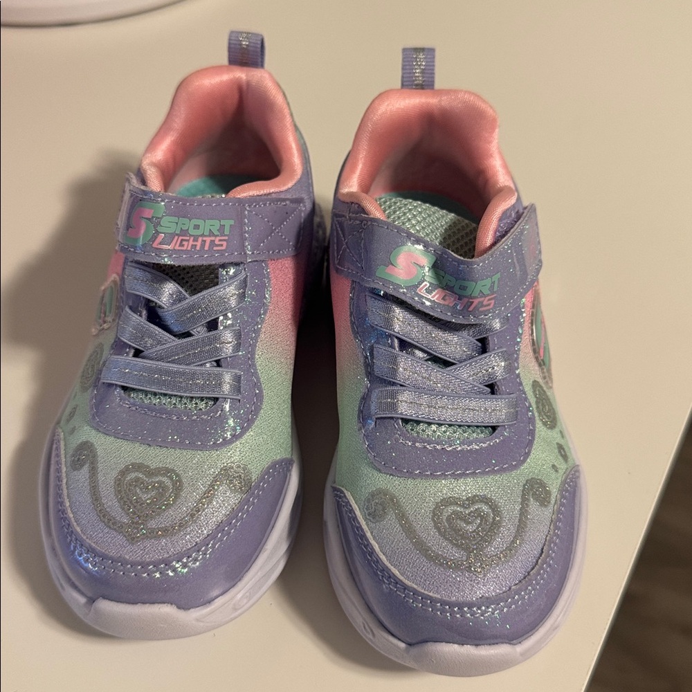 Skechers Kids Sneakers - Purple, Pink, and Green